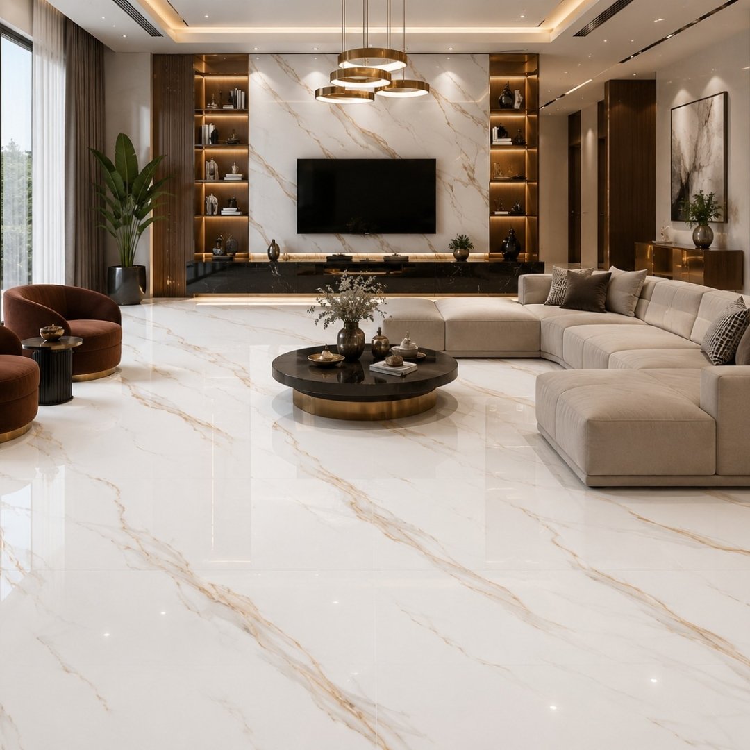 AL En Agata Gold Marble & Stone Living Area Tiles - My Home Studio